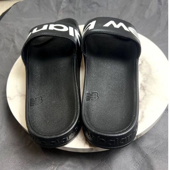 New Balance 200 Modern Mens Slides Black & White SZ13:NWOT Pool Resort Comfort main image 12